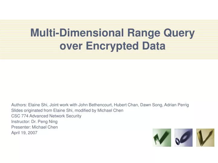 multi dimensional range query over encrypted data