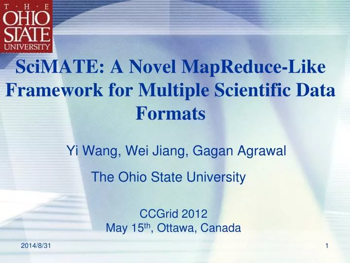 scimate a novel mapreduce like framework for multiple scientific data formats