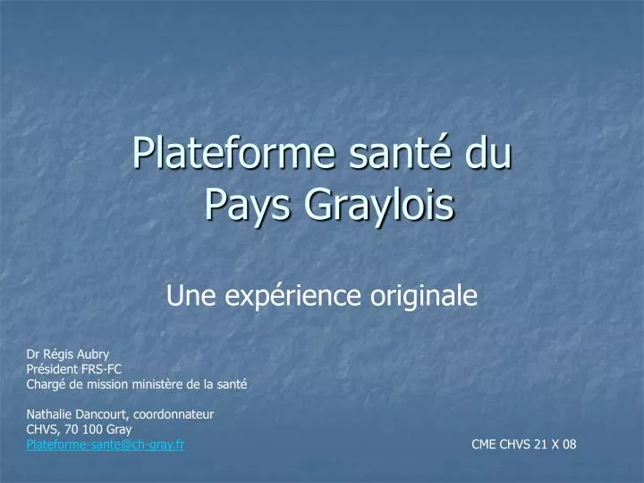 plateforme sant du pays graylois