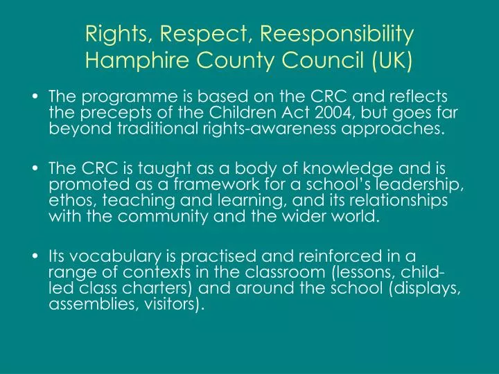 rights respect reesponsibility hamphire county council uk
