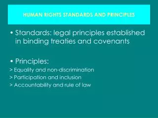 human rights standards and principles