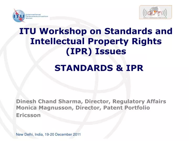 itu workshop on standards and intellectual property rights ipr issues