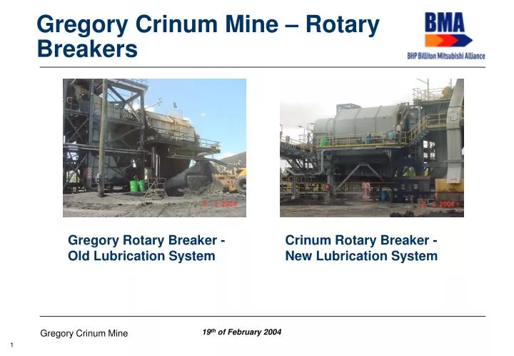 gregory crinum mine rotary breakers