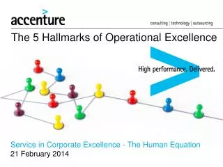 The 5 Hallmarks of Operational Excellence