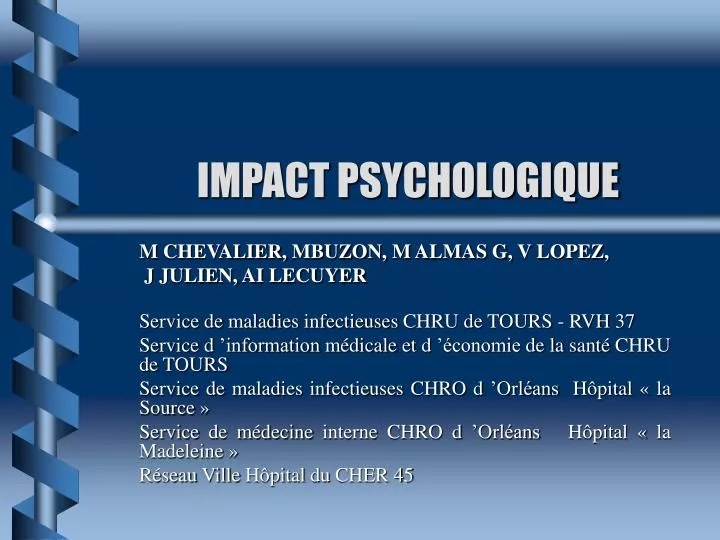 impact psychologique