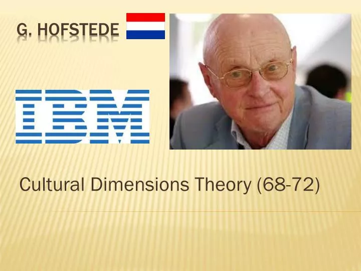 cultural dimensions theory 68 72