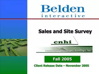 Sales and Site Survey