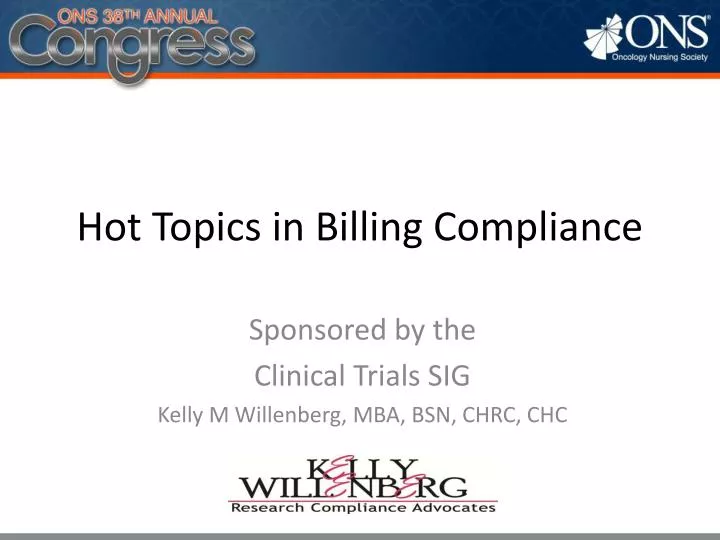 hot topics in billing compliance
