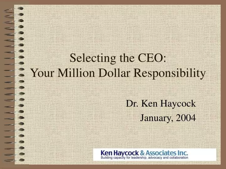 selecting the ceo your million dollar responsibility