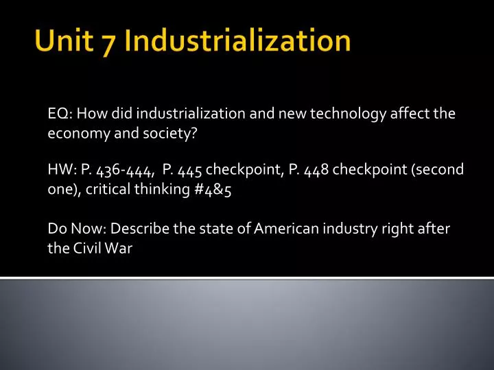 unit 7 industrialization
