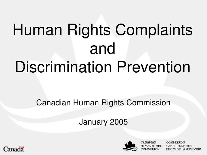 human rights complaints and discrimination prevention
