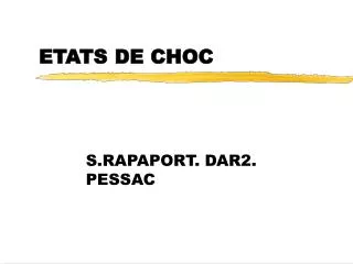 etats de choc