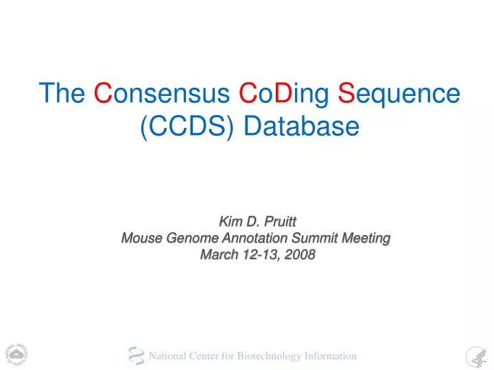 the c onsensus c o d ing s equence ccds database
