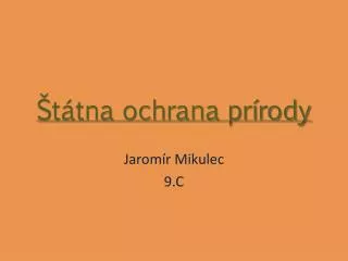 t tna ochrana pr rody