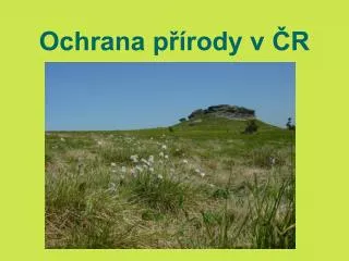ochrana p rody v r