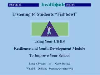 Using Your CHKS Resilience and Youth Development Module To Improve Your School