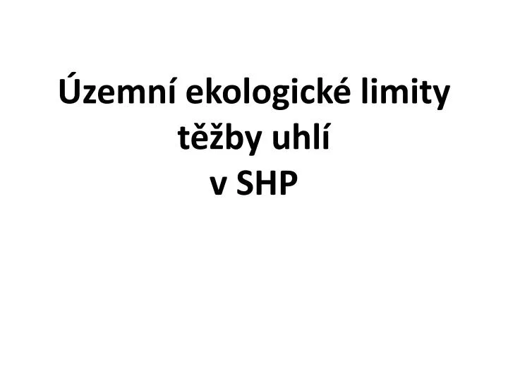 zemn ekologick limity t by uhl v shp