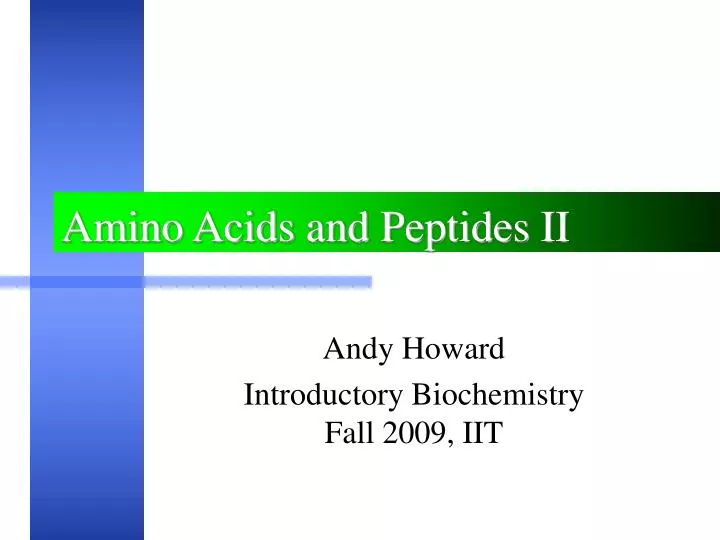amino acids and peptides ii