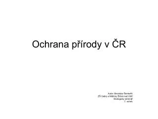 ochrana p rody v r