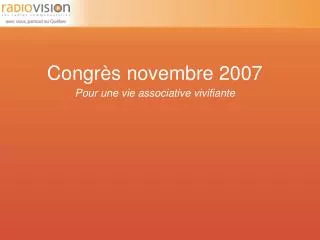 congr s novembre 2007