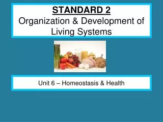 STANDARD 2 Organization &amp; Development of Living Systems