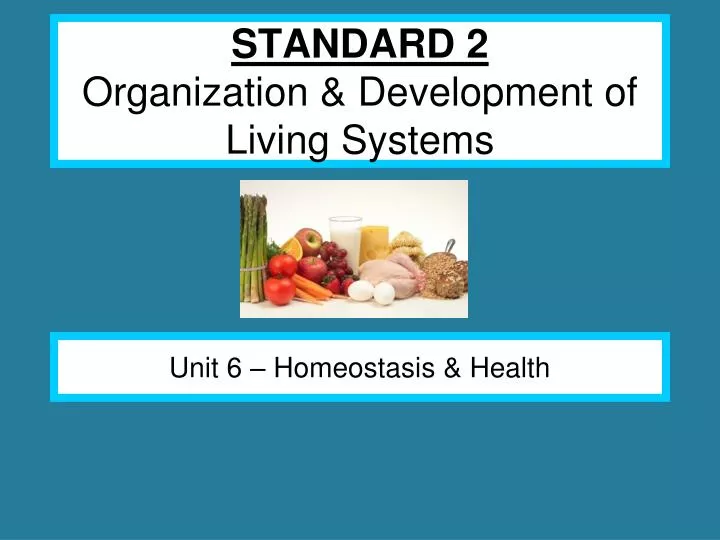 standard 2 organization development of living systems