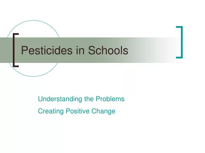 pesticides in schools