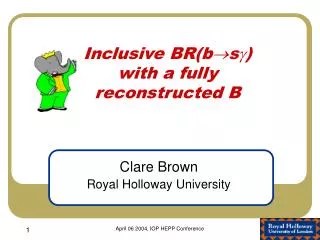 Inclusive BR(b ? s ?) with a fully reconstructed B