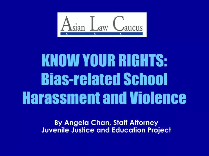 know your rights bias related school harassment and violence