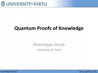 Quantum Proofs of Knowledge