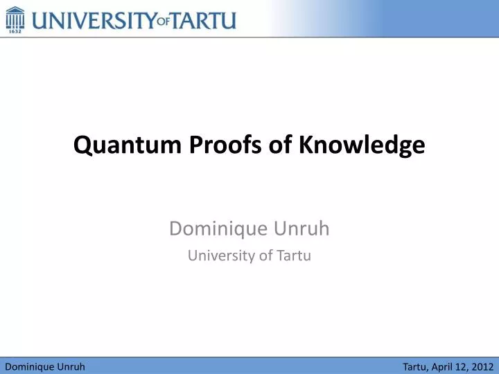 quantum proofs of knowledge