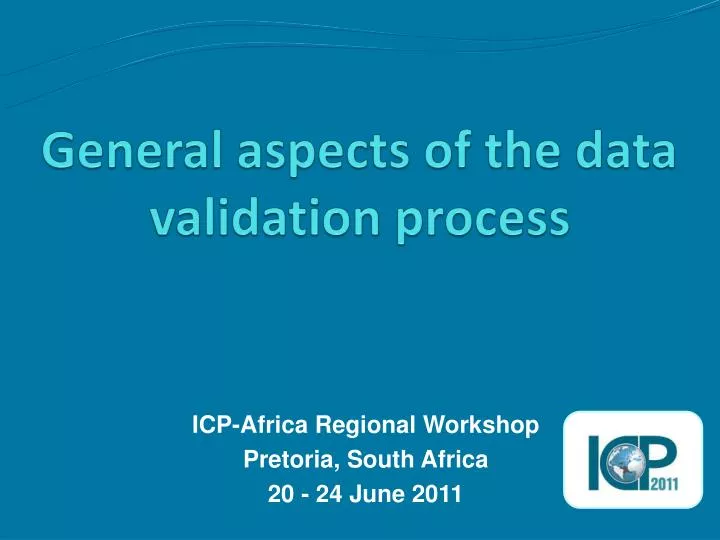 general aspects of the data validation process