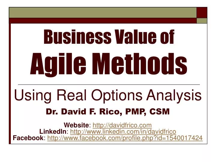 business value of agile methods