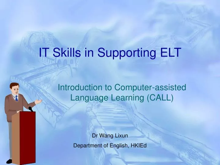 it skills in supporting elt