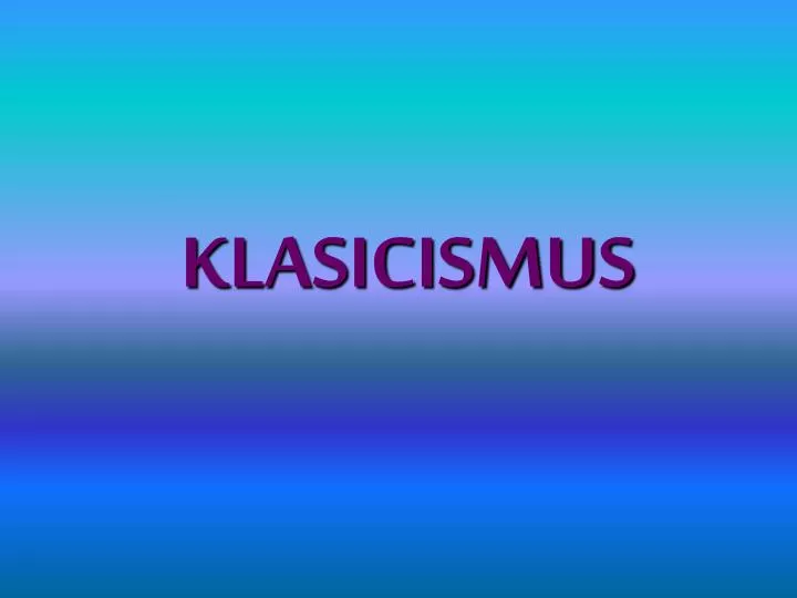 klasicismus