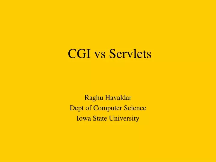 cgi vs servlets