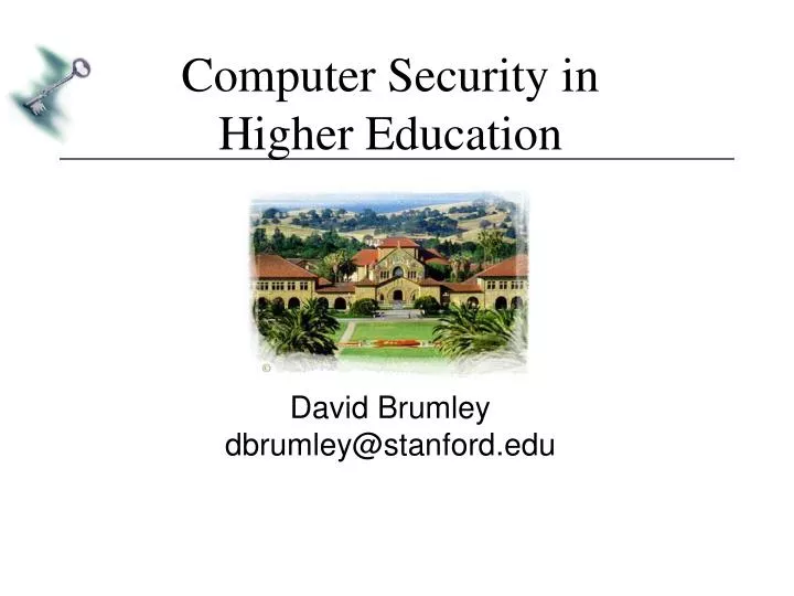 computer security in higher education