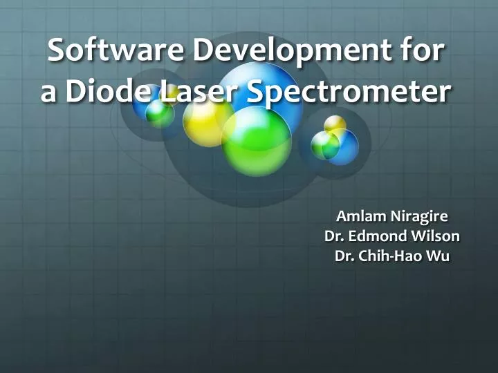 software development for a diode laser spectrometer