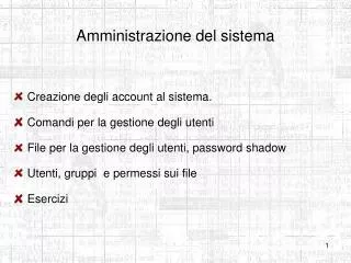 amministrazione del sistema