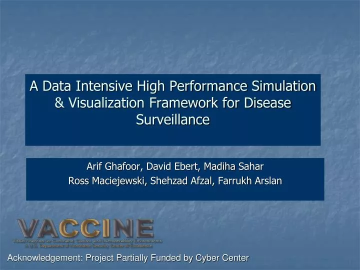 a data intensive high performance simulation visualization framework for disease surveillance