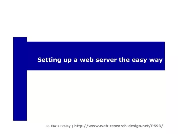 setting up a web server the easy way