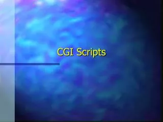 CGI Scripts