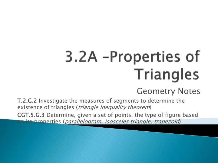 Ppt 32a Properties Of Triangles Powerpoint Presentation Free Download Id3747340 9791