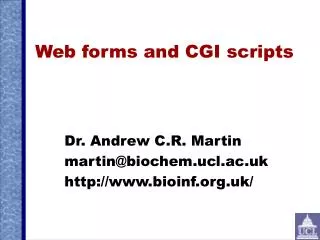 Web forms and CGI scripts