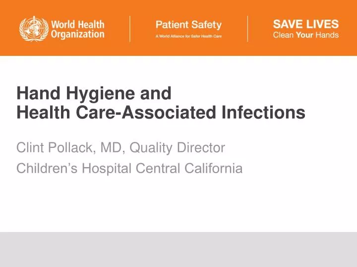 hand hygiene and health care associated infections