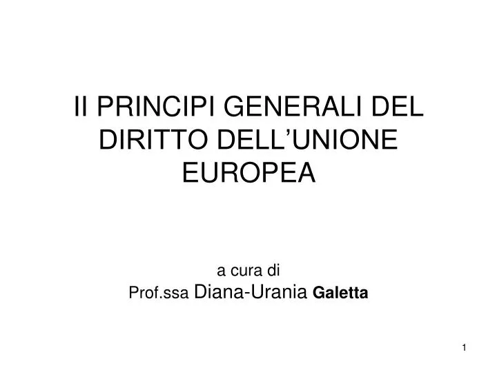 ii principi generali del diritto dell unione europea