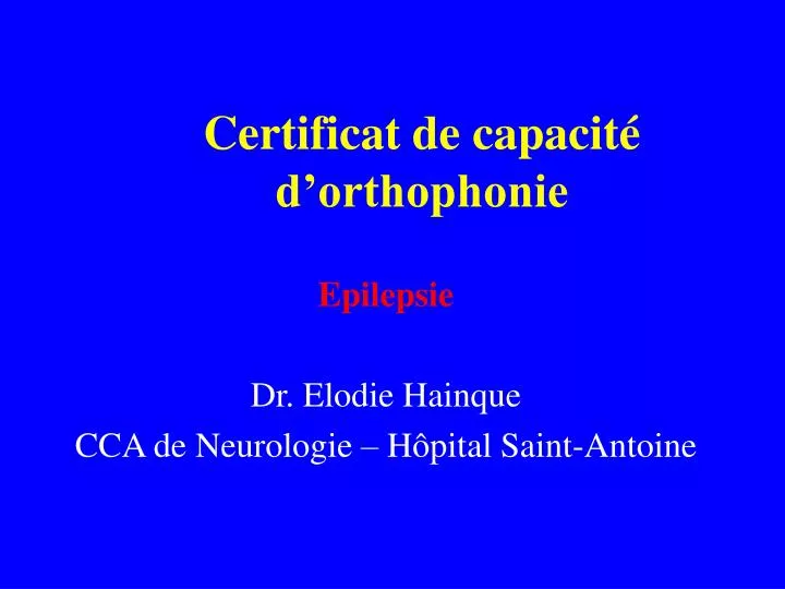 certificat de capacit d orthophonie