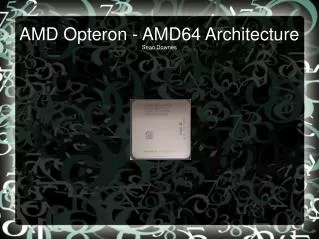 AMD Opteron - AMD64 Architecture Sean Downes
