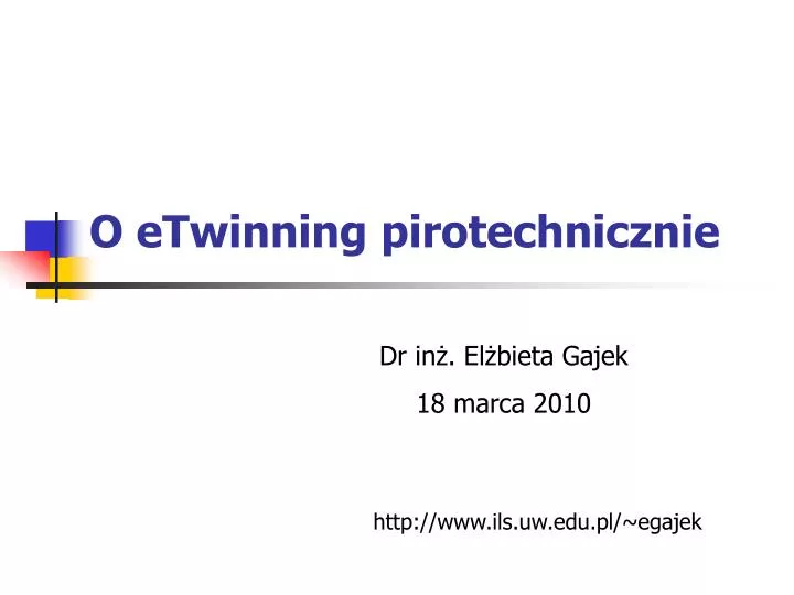 o etwinning pirotechnicznie