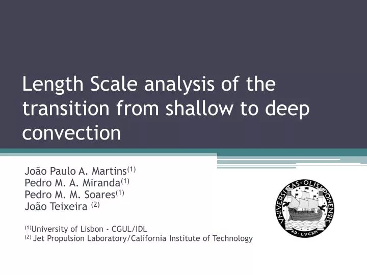 length scale analysis of the transition from shallow to deep convection